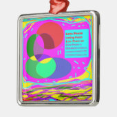 Geef vrede een kans Kerstboodschap gemengde kleur Metalen Ornament (Links)