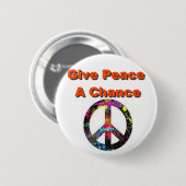 Geef Vrede een Kans knoop Ronde Button 5,7 Cm (Voorkant /achterkant)