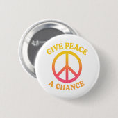 'Geef Vrede een Kans' Knop Ronde Button 5,7 Cm (Voorkant /achterkant)