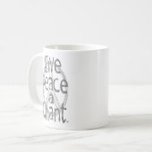Geef vrede een kans koffiemok (Voorkant links)