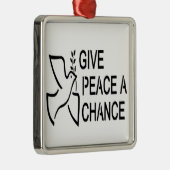 GEEF VREDE EEN KANS METALEN ORNAMENT (Rechts)