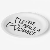 GEEF VREDE EEN KANS PAPIEREN BORDJE (Gekanteld)