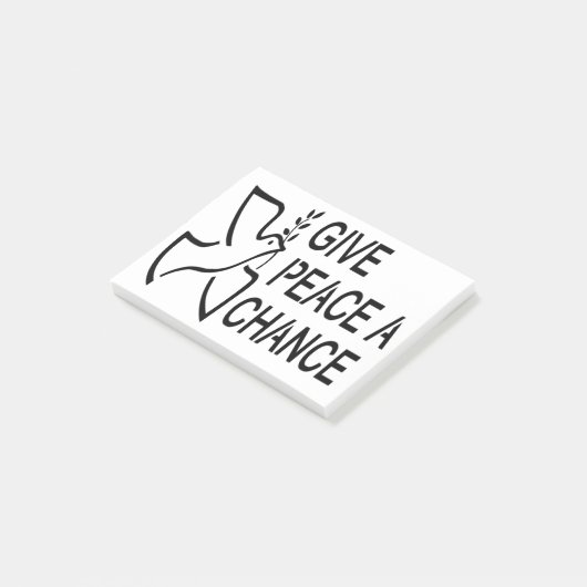GEEF VREDE EEN KANS POST-IT® NOTES (Schuin)