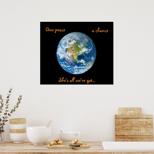 Geef Vrede een kans Poster (Keuken)