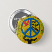 Geef Vrede een kans Ronde Button 5,7 Cm (Voorkant /achterkant)
