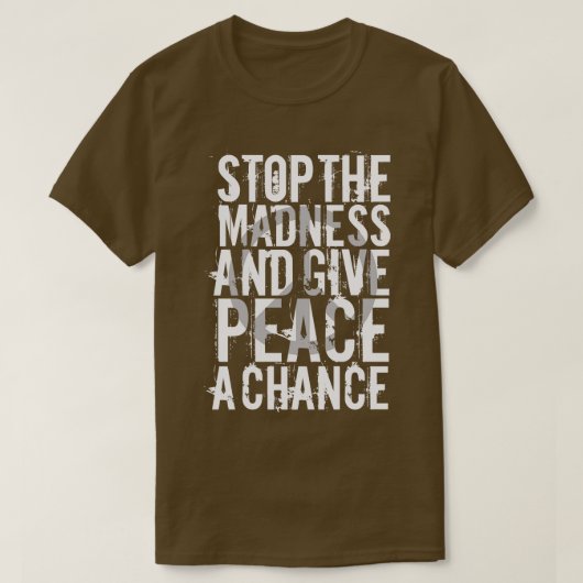 Geef Vrede een kans T-shirt (Design voorkant)