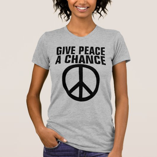 GEEF VREDE EEN KANS T-Shirts (Voorkant)