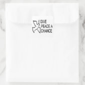 GEEF VREDE EEN KANS VIERKANTE STICKER (Tas)