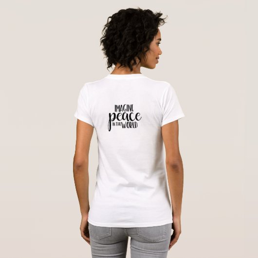 Geef Vrede een poging typografische shirt (Achterkant volledig)