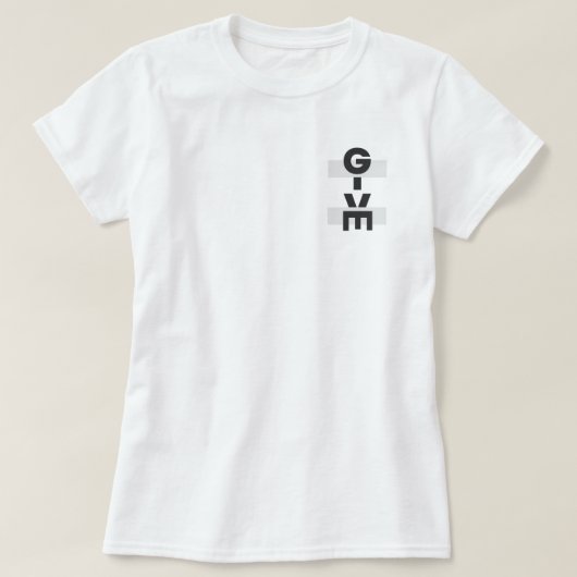 Geef vrouwen T-shirt (Design voorkant)