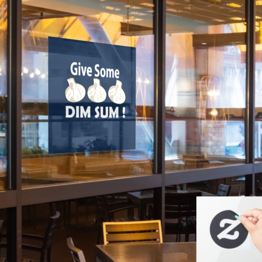 Geef wat Dim Sum Restaurant Raamsticker (Restaurant Raam)