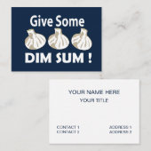 Geef wat Dim Sum Restaurant Visitekaartje (Voorkant / Achterkant)