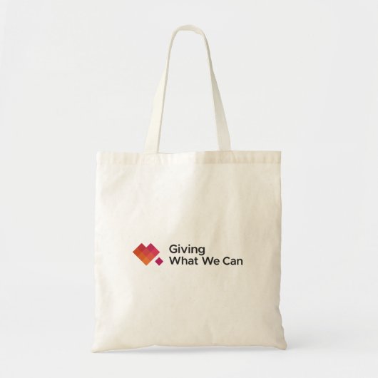 Geef wat we kunnen Logo breed Tote Bag (Voorkant)