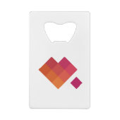 Geef wat we kunnen logomark creditkaart flessenopener (Achterkant)