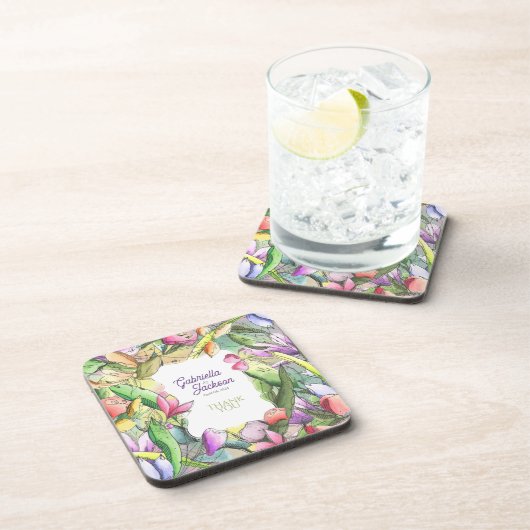 Geef Waterverf hoofdlijnen aan Bier Onderzetter (Rechterzijde)