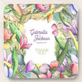 Geef Waterverf hoofdlijnen aan Bier Onderzetter (Voorkant)