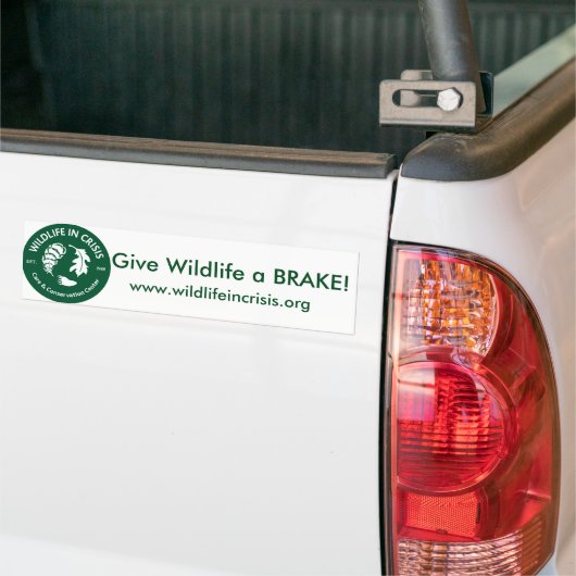 Geef Wildlife een REM! Bumpersticker (Op Truck)