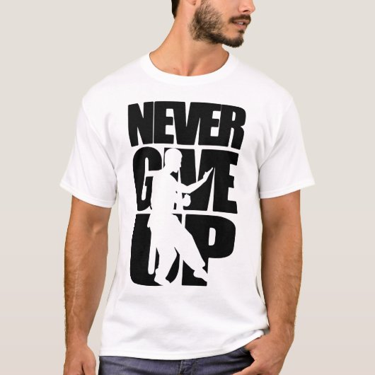 Geef Wing Chun nooit op T-shirt (Voorkant)