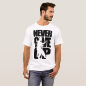Geef Wing Chun nooit op T-shirt (Voorkant volledig)