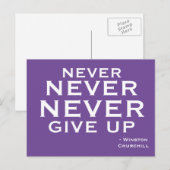 Geef Winston Churchill nooit Motivatie op Briefkaart (Voorkant / Achterkant)