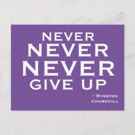 Geef Winston Churchill nooit Motivatie op Briefkaart