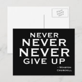 Geef Winston Churchill nooit Motivatie op Briefkaart (Voorkant / Achterkant)