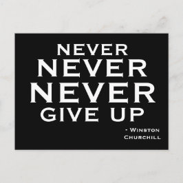 Geef Winston Churchill nooit Motivatie op Briefkaart
