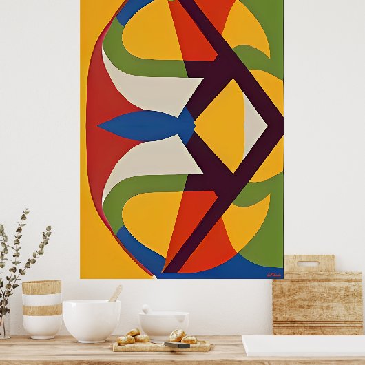 Geef ze de vogel poster (Keuken)