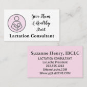 Geef ze een gezonde start met borstvoeding Baby Visitekaartje (Voorkant / Achterkant)