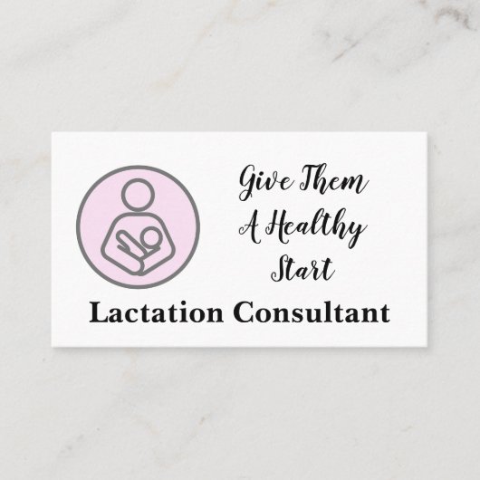 Geef ze een gezonde start met borstvoeding Baby Visitekaartje (Voorkant)