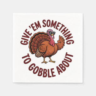 Geef ze iets om te brabbelen over Thanksgiving Servet