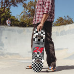 Geef zwart-wit Gecontroleerde 🏎 persoonlijk aan Persoonlijk Skateboard<br><div class="desc">Skateboard. Aanbevolen in een zwart-wit, gecheckt vlaggenontwerp met de DIY-naam en het nummer dat u kunt personaliseren. ✔ OPMERKING: ALLEEN DE NOODZAKELIJKE SJABLOON WIJZIGEN! 😀 Indien nodig, kunt u de tekst verwijderen en beginnen vers toevoegend welke tekst en doopvont u houdt van. 📌 Als u meer aanpassing nodig hebt, klikt...</div>