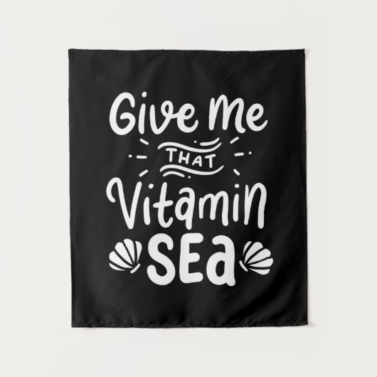 Geef Zwemmer Die Vitamine Zee Wandkleed (Voorkant)