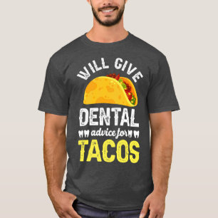 Geeft gedetailleerd advies voor taco's t-shirt