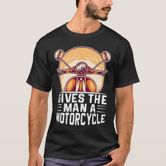 Geeft het Man een motorfiets T-shirt (Voorkant)