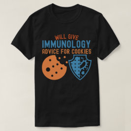 Geeft immunologisch advies voor cookies t-shirt