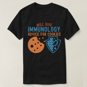 Geeft immunologisch advies voor cookies t-shirt