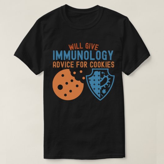 Geeft immunologisch advies voor cookies t-shirt (Design voorkant)