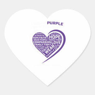 Geeft mam pap Paarse dochter pancreaskanker Hart Sticker