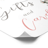 Geeft me Butterflies Blush Pink Tea Floral Gifts Poster (Hoek)