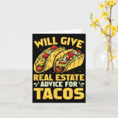 Geeft vastgoedadvies voor TACOS Funny Kaart (Gele Bloem)