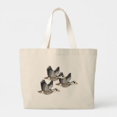 Geeggen met steelkop in de vlucht grote tote bag (Achterkant)