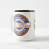 Geëigend door onze Creator - KoffieMok Tweekleurige Koffiemok (Voorkant links)