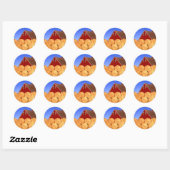 Geëindigde oogst ronde sticker (Vel)