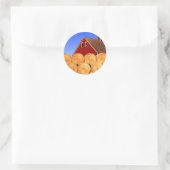 Geëindigde oogst ronde sticker (Tas)