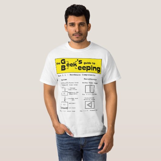 Geek bijenteelt (hardware) - Witte T-shirt (Voorkant volledig)