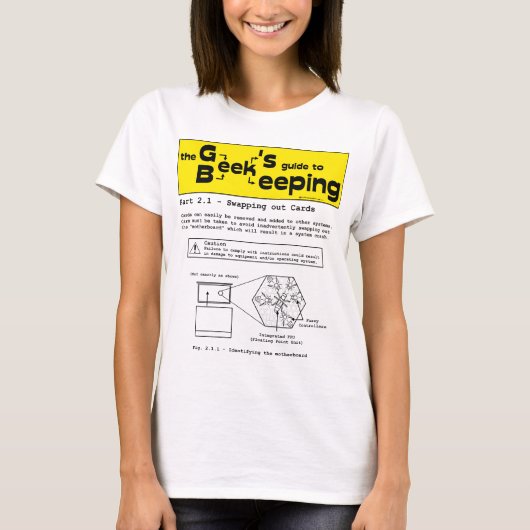 Geek bijenteelt (Swapping Cards) - Witte T-shirt (Voorkant)