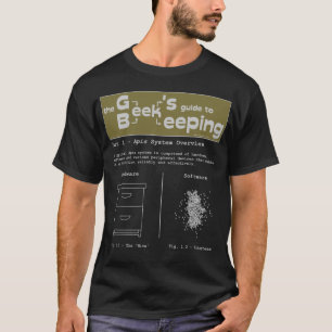 Geek bijenteelt (systeemoverzicht) - Zwart T-shirt