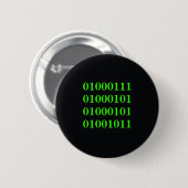 GEEK - Binaire knoop Ronde Button 5,7 Cm (Voorkant /achterkant)