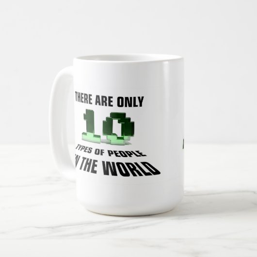 Geek - Binaire mop Koffiemok (Voorkant links)